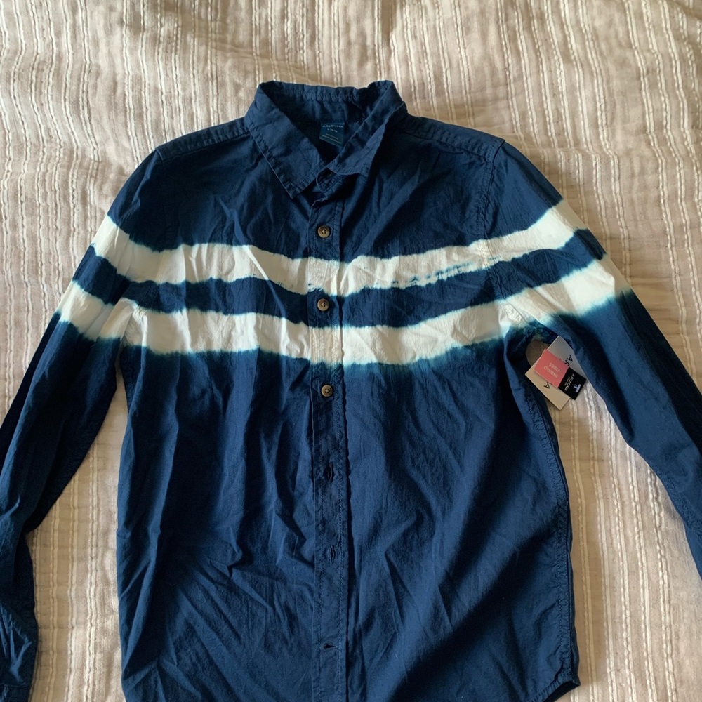 Blue button up